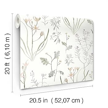 BOTANICAL RINKSページ York Wallcoverings PSW1521RL Lavender Alpine Botanical